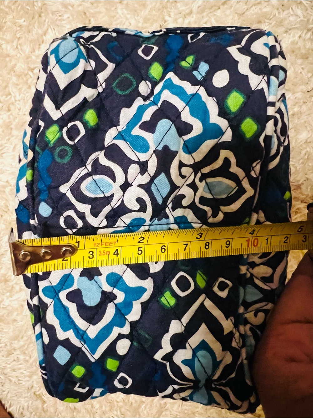 Vera Bradley Navy Blue Multi Quilted Insulated Tote - Picture 9 of 9